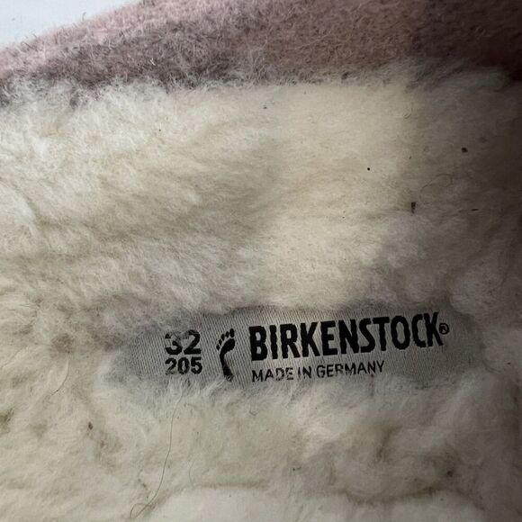 Birkenstock Zermatt Kids Size EU 32 US 1 Shearling Wool Felt Soft Pink Clogs - Picture 9 of 9
